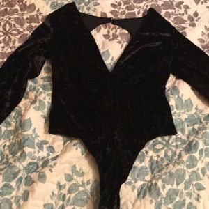 Black Velvet Bodysuit from Victoria Secret